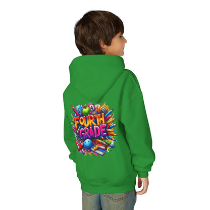Fourth Grade Youth Hoodie — Colorful Back-to-School Kids Sweatshirt