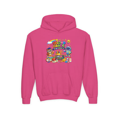 Second Grade Hoodie — 'Second Grade Is Cool' Kids Back-to-School Sweatshirt
