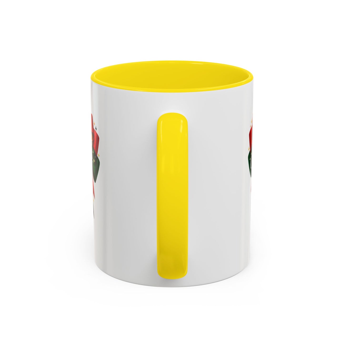 Juneteenth Ribbon Coffee Mug — Black/Red/Green Celebration Accent Mug