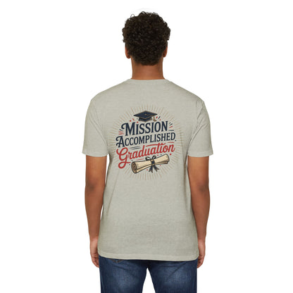 Graduation "Mission Accomplished" T-Shirt — Diploma & Cap Design