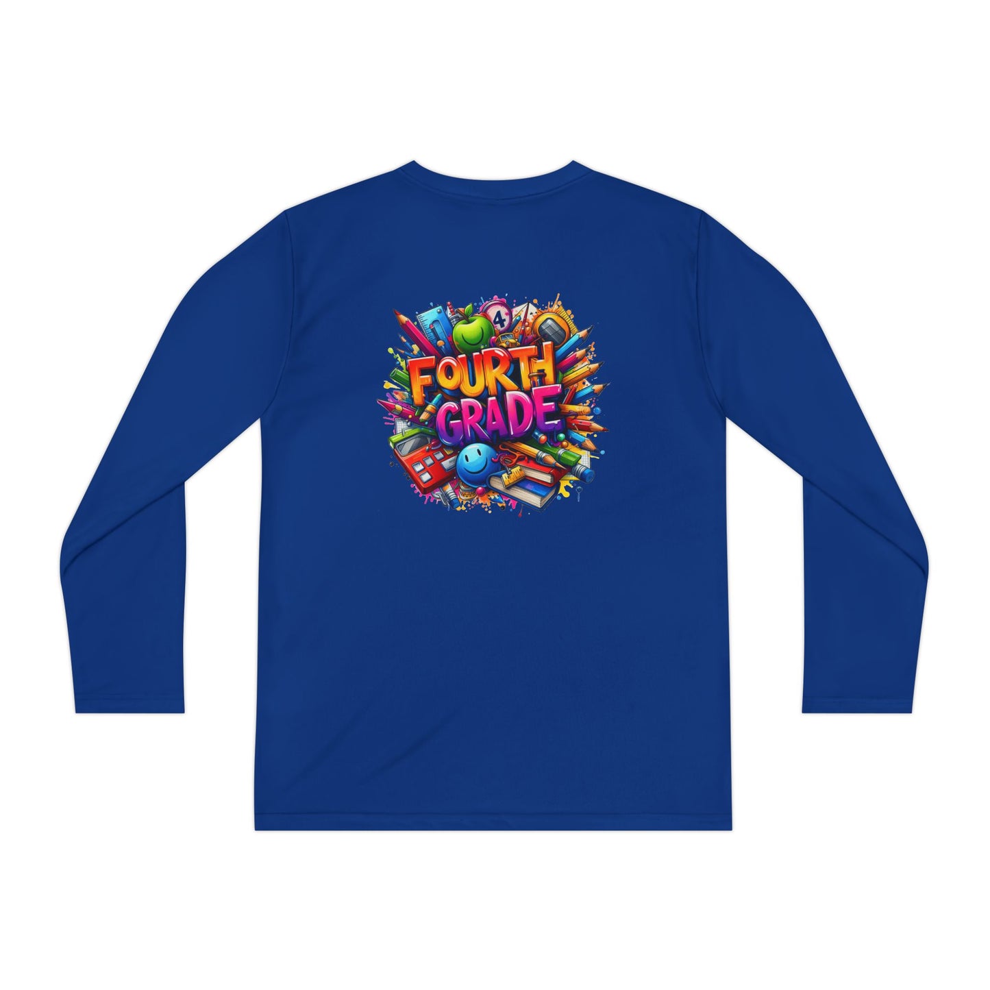 Fourth Grade Long Sleeve Tee — Colorful School Kids Shirt