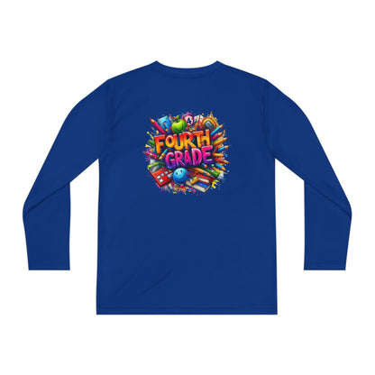 Fourth Grade Long Sleeve Tee — Colorful School Kids Shirt