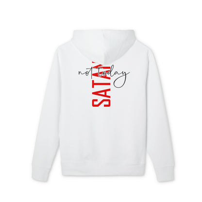 Hoodie — “Not Today Satan” Minimal Script Pullover