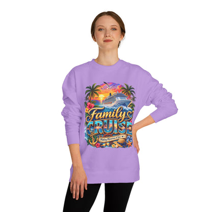 Family Cruise Sweatshirt – Tropical Cruise Vacation Crew Neck