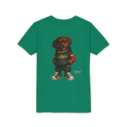 Youth Tee — Cute Rottweiler Puppy in 'Legacy' Hoodie Kids T‑Shirt
