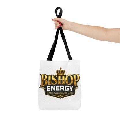 Bishop Energy Tote Bag — Gold Crown Logo Tote for Church Leaders & Faith Events