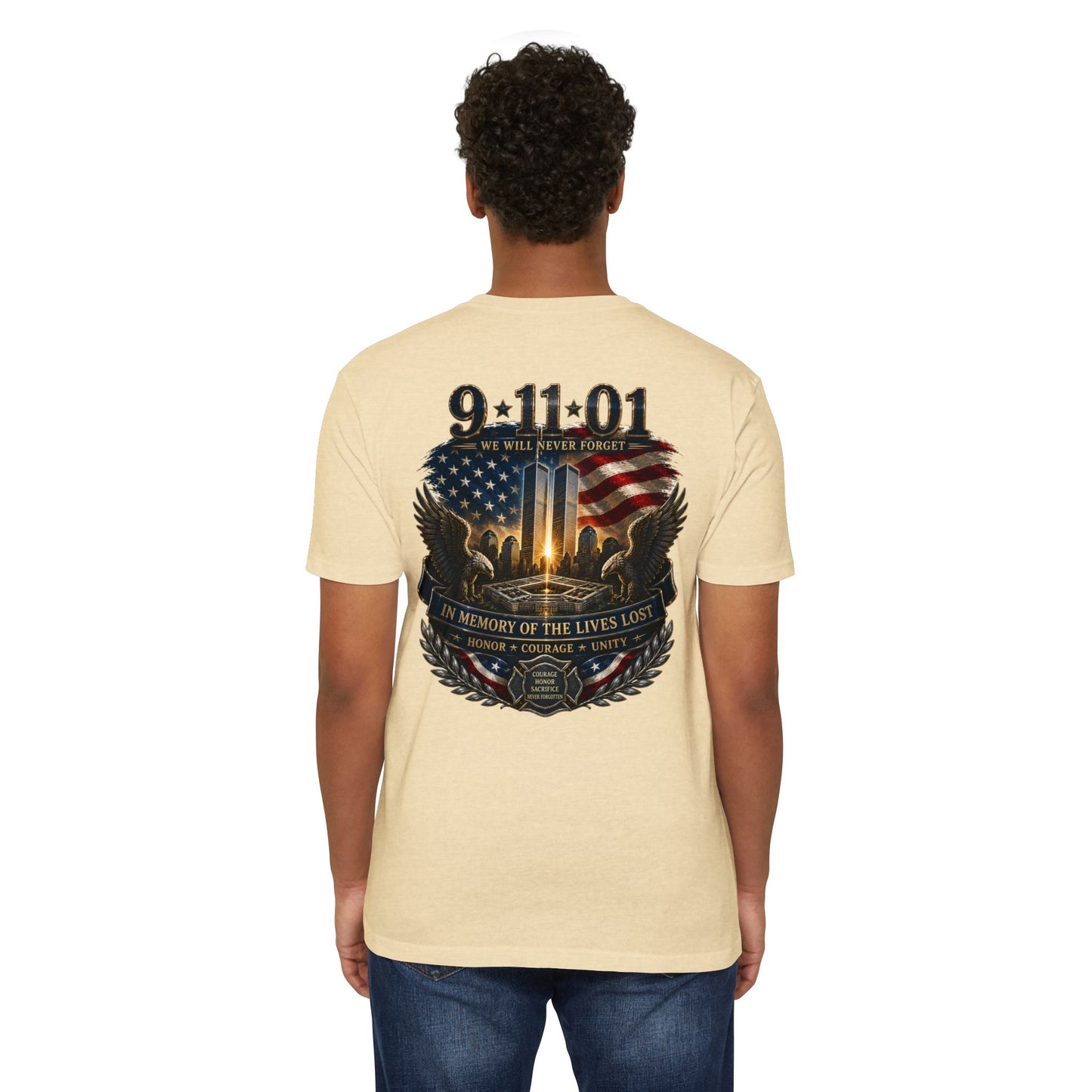 9/11 Memorial T-Shirt – "We Will Never Forget" Tribute Tee