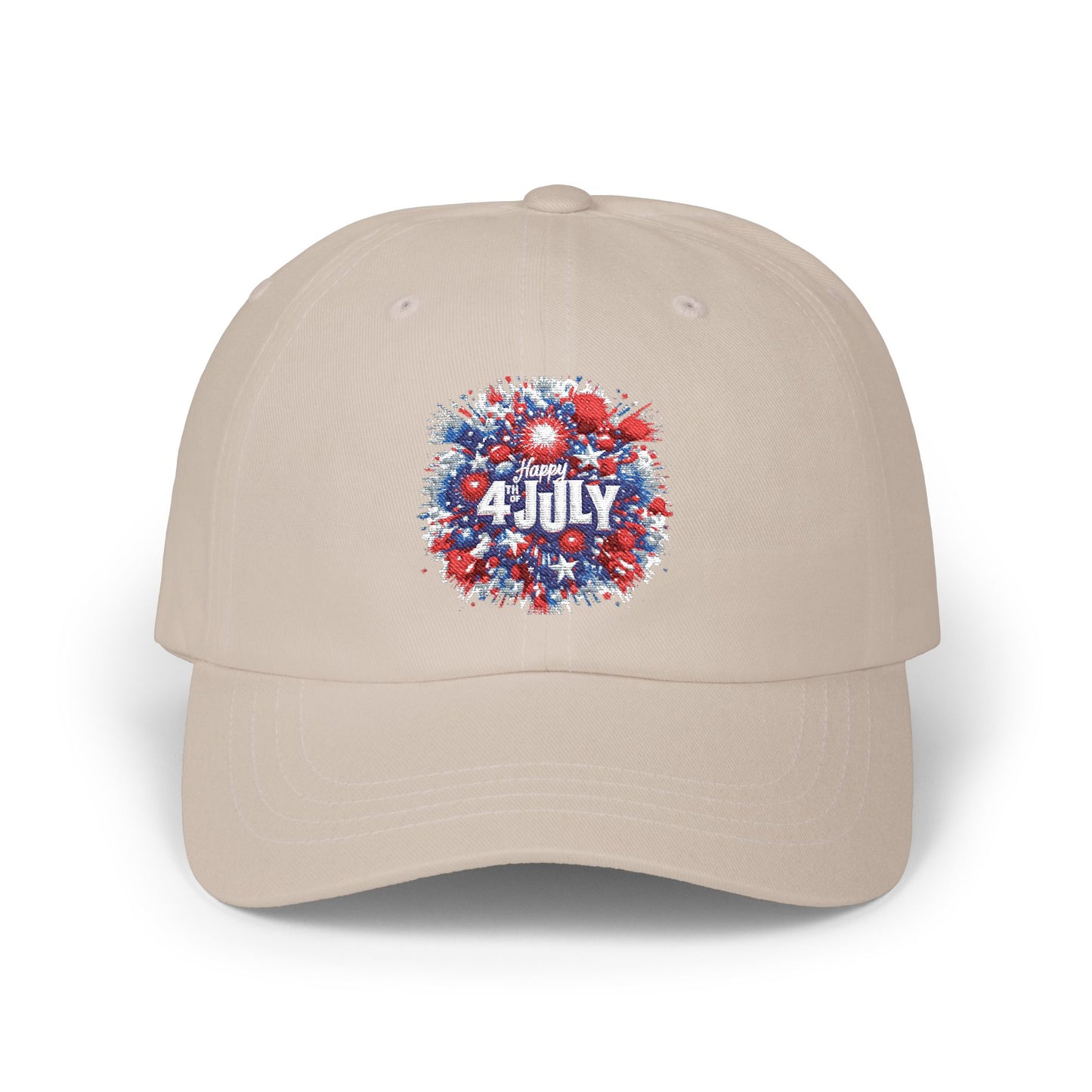 Dad Cap — '4th of July' Red, White & Blue Firework Floral Patch