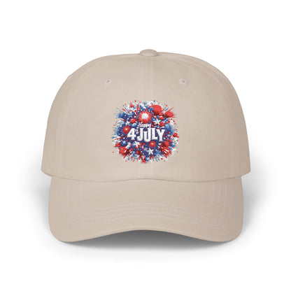Dad Cap — '4th of July' Red, White & Blue Firework Floral Patch