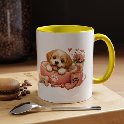 Cute Puppy Coffee Mug — Adorable 'Good Girl' Dog Design, Accent 11/15oz