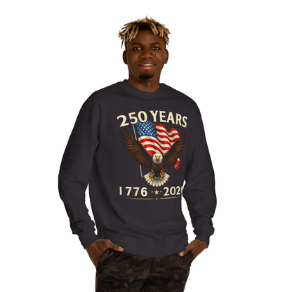 250 Years 1776–2026 Eagle Flag Crewneck Sweatshirt