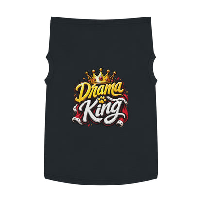 Drama King Pet Tank Top – Crown Graphic Dog Shirt