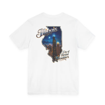 Illinois State Tee — 'City of Broad Shoulders' Chicago Skyline T-Shirt