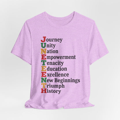 Juneteenth Acrostic T-Shirt — Journey, Unity, Empowerment Tee