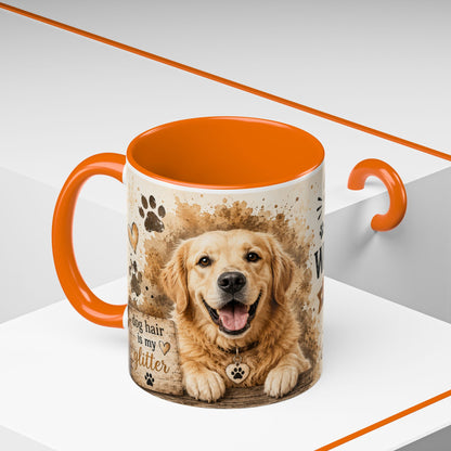 Dog Lover Coffee Mug — "Happiness is a Wet Nose, Wagging Tail" Accent Mug
