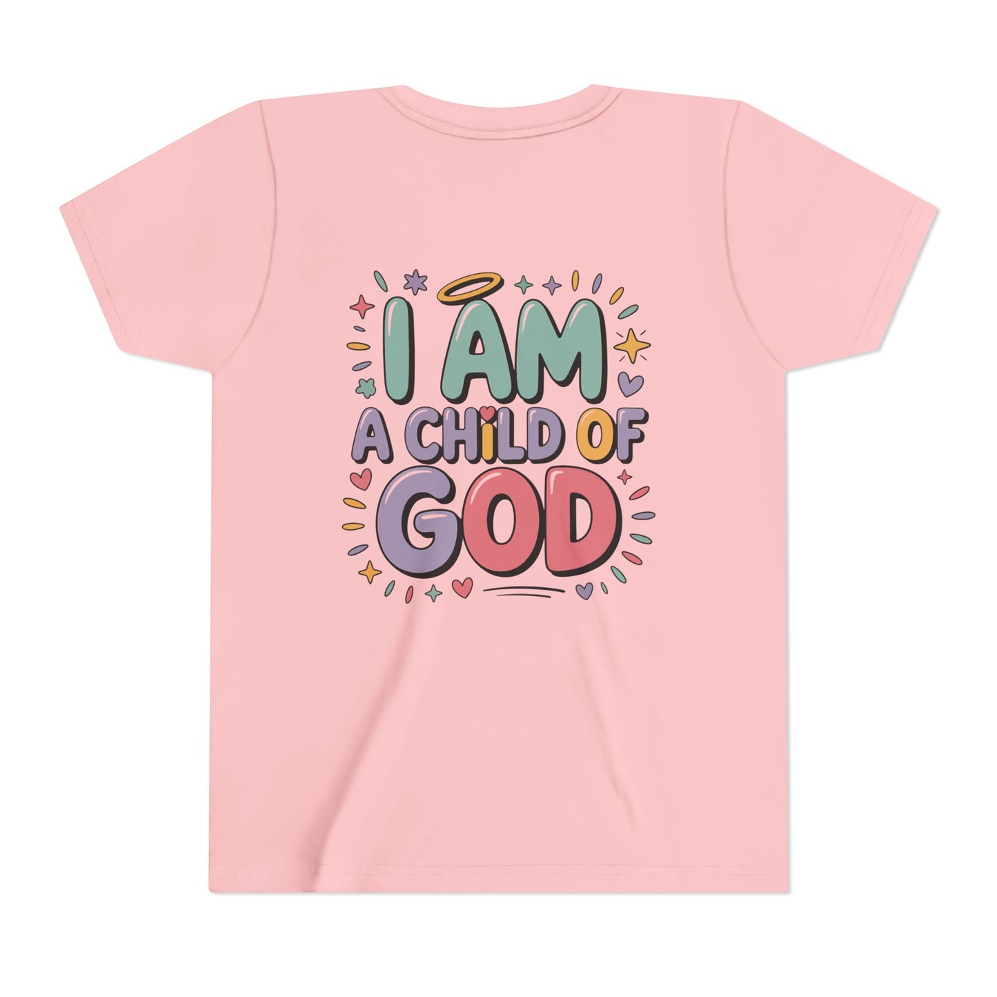 I Am A Child of God Youth Tee — Cute Pastel Christian Kids T-Shirt