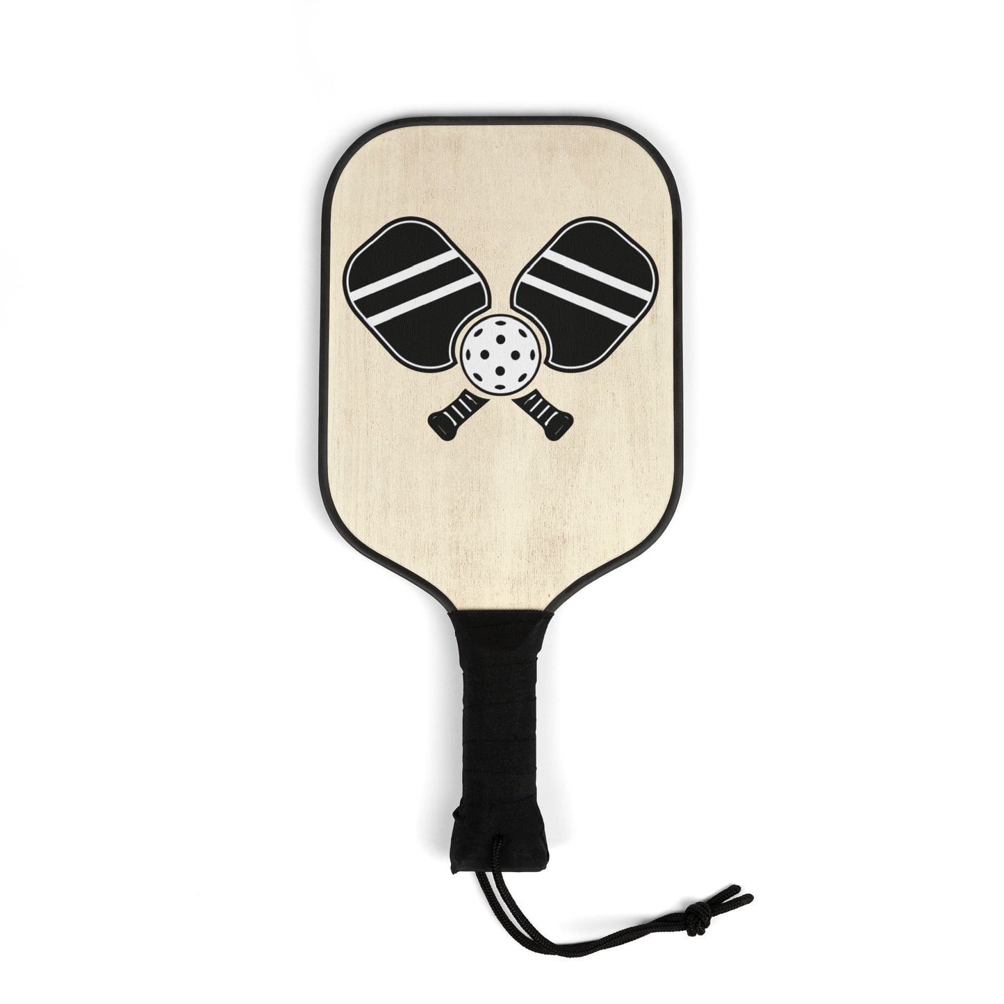 Pickleball Paddle Set - Retro Crossed Paddles Design with 2 Balls (Pickleball Kit)