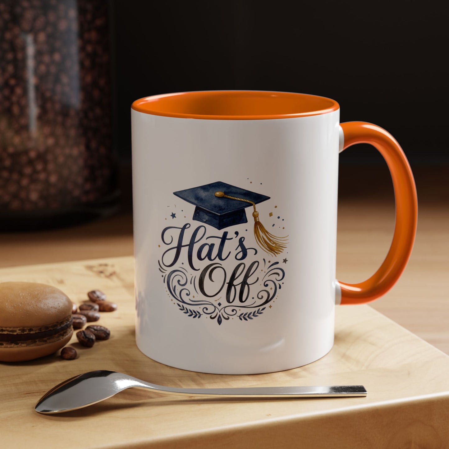 Graduation 'Hat's Off' Accent Coffee Mug — 11/15oz Celebratory Grad Gift