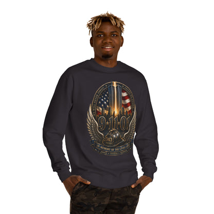 9/11 Memorial Crewneck Sweatshirt — Tribute to Fallen Heroes