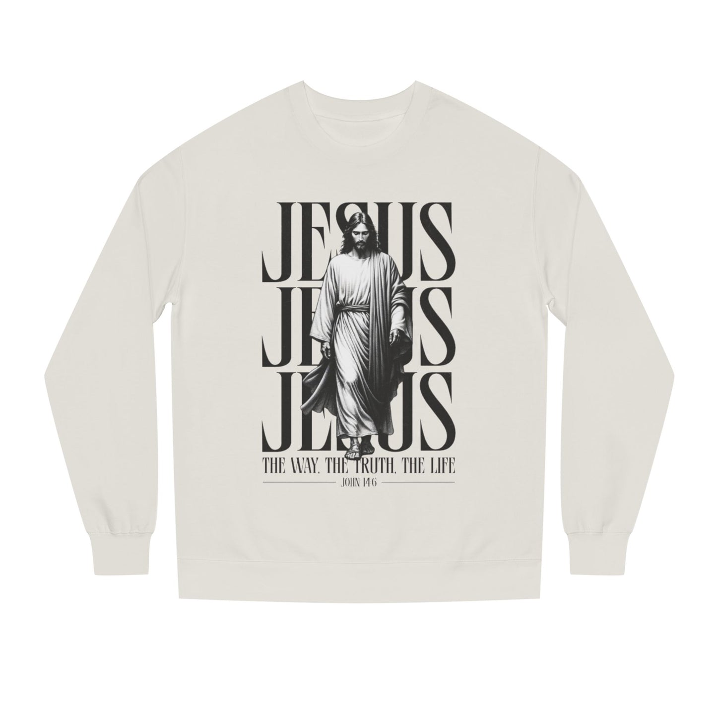 Jesus Graphic Sweatshirt — 'The Way The Truth The Life' Christian Crewneck