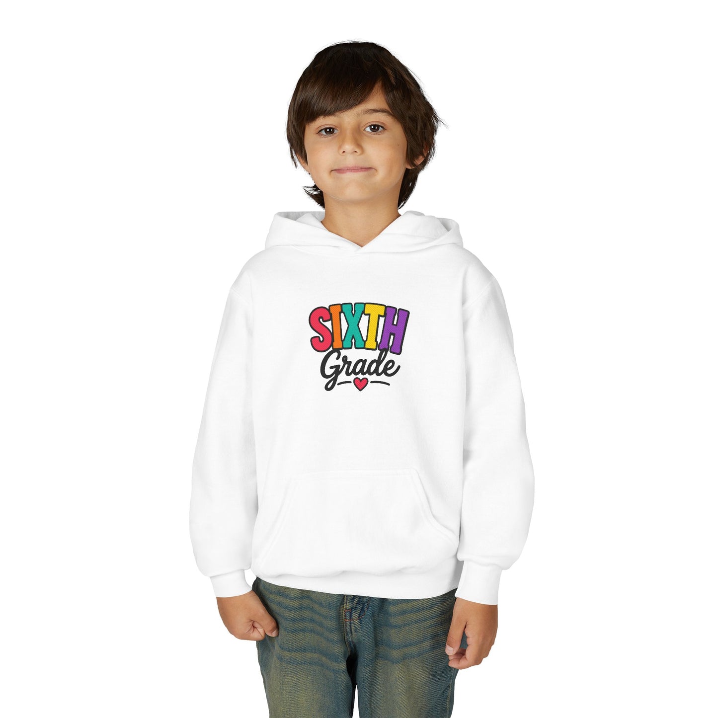 Sixth Grade Kids Hoodie – Colorful Back-to-School Sweatshirt