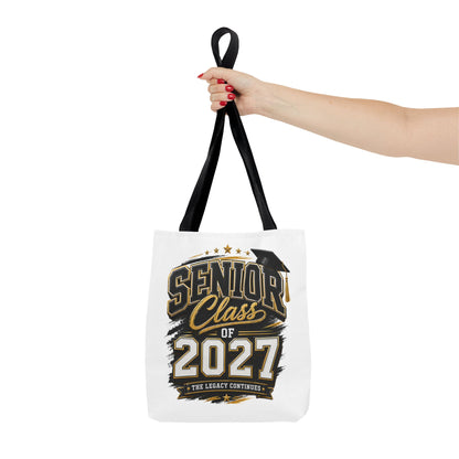 Senior Class of 2027 Tote Bag – Graduation Gift Tote with Cap Graphic