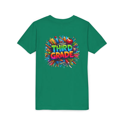 Third Grade Kids' T-Shirt – Colorful School Supplies Back-to-School Tee