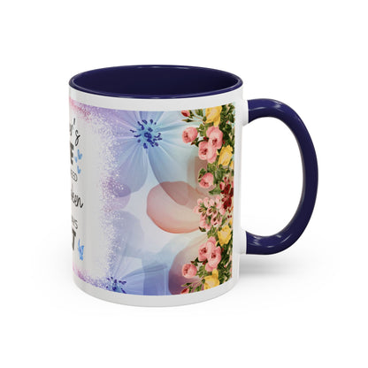 Mother’s Love Accent Coffee Mug – Floral Inspirational Gift (11/15 oz)
