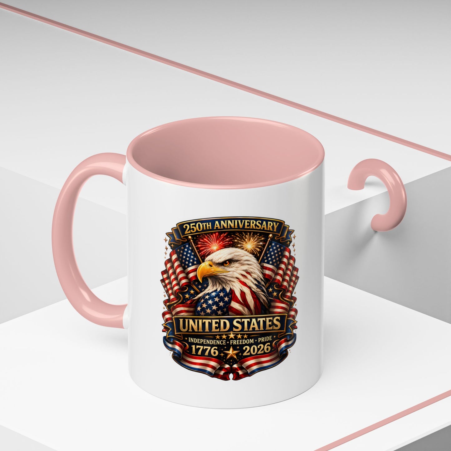 Patriotic Eagle Coffee Mug - United States 250th Anniversary 1776-2026