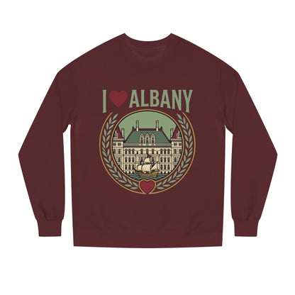Albany Heart Crewneck Sweatshirt — I  Albany City Landmark Design