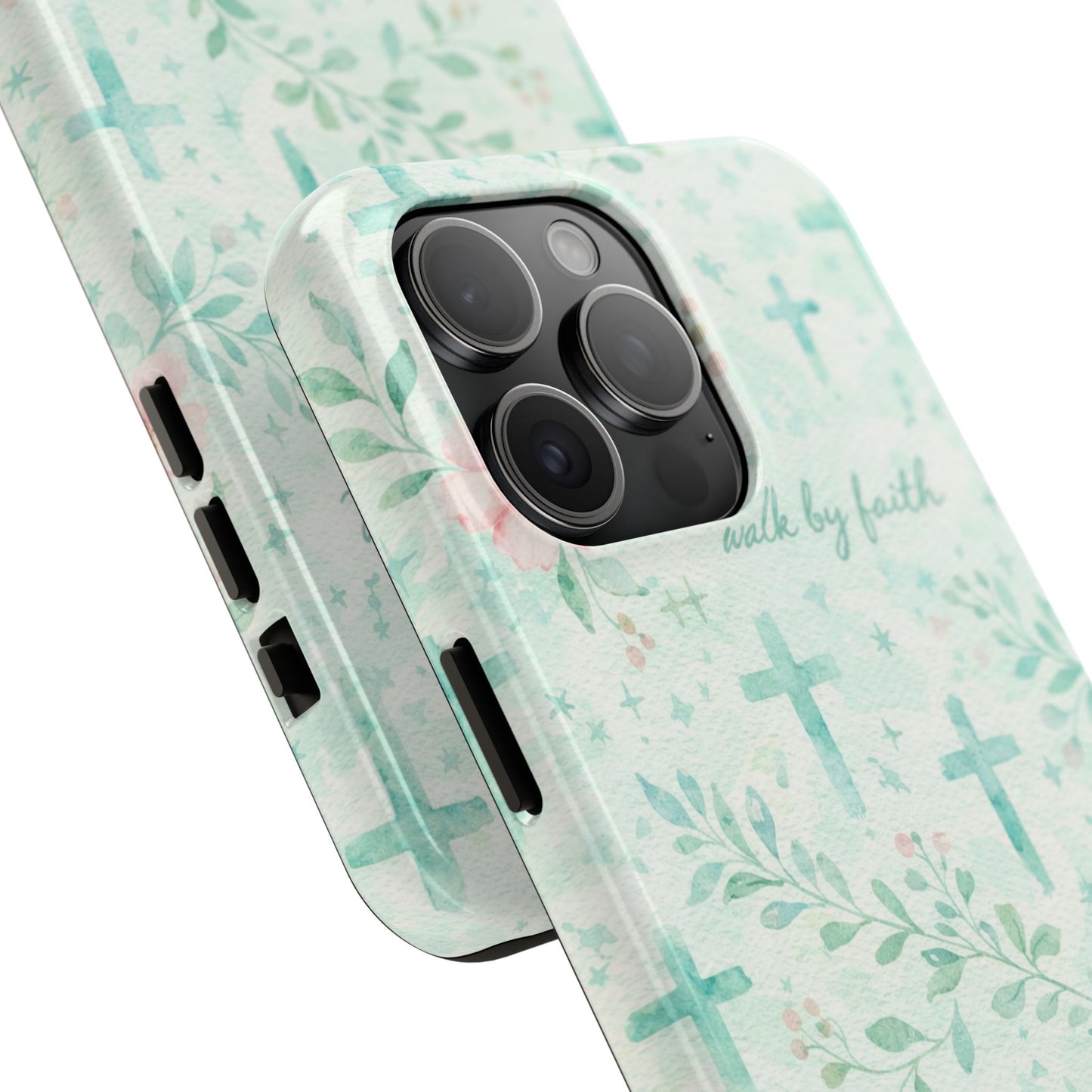 Walk By Faith Phone Case | Christian floral iPhone Case