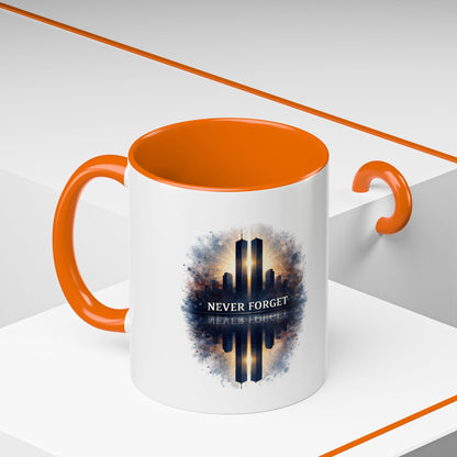 Never Forget 9/11 Memorial Accent Coffee Mug (11/15oz)