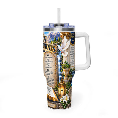 The Ten Commandments 40oz Vacuum Tumbler