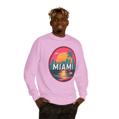Miami Sunset Crewneck Sweatshirt