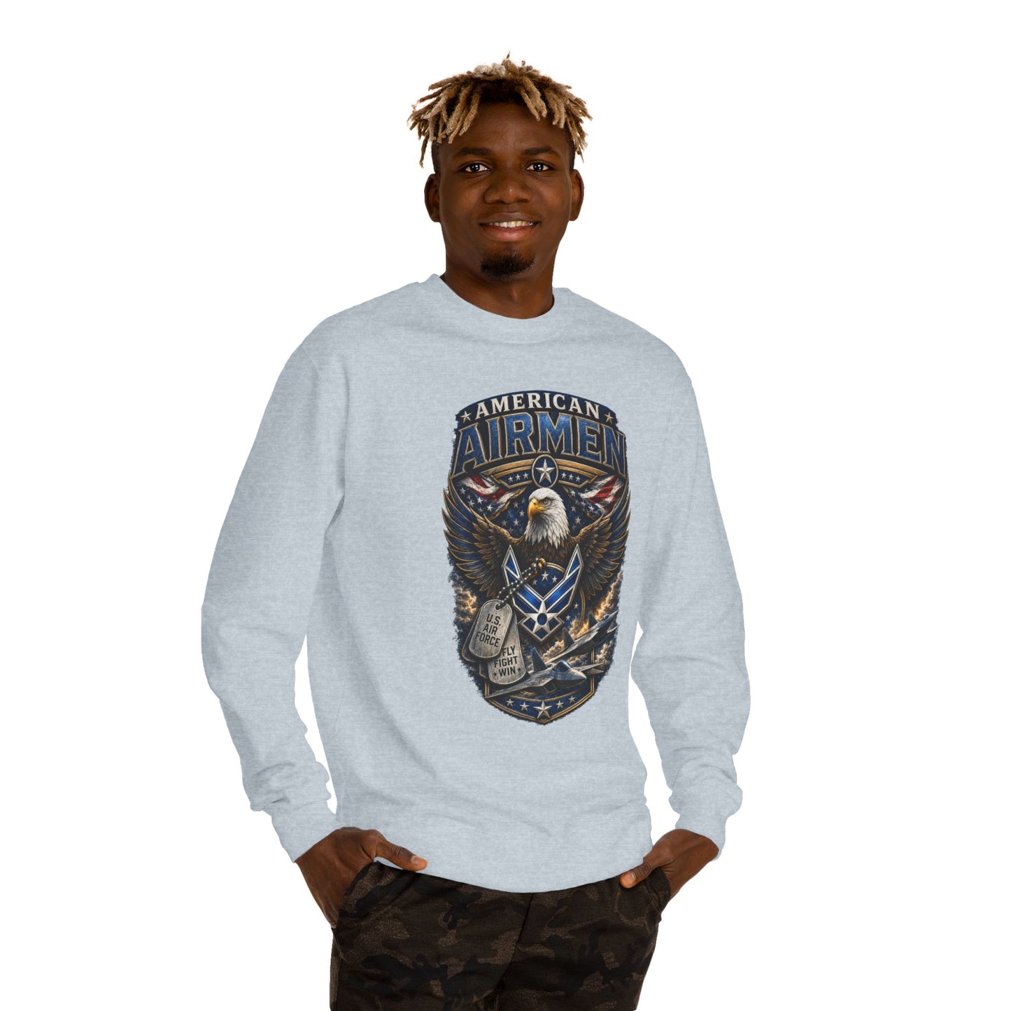 American Airmen Eagle Sweatshirt — Patriotic Air Force Crewneck