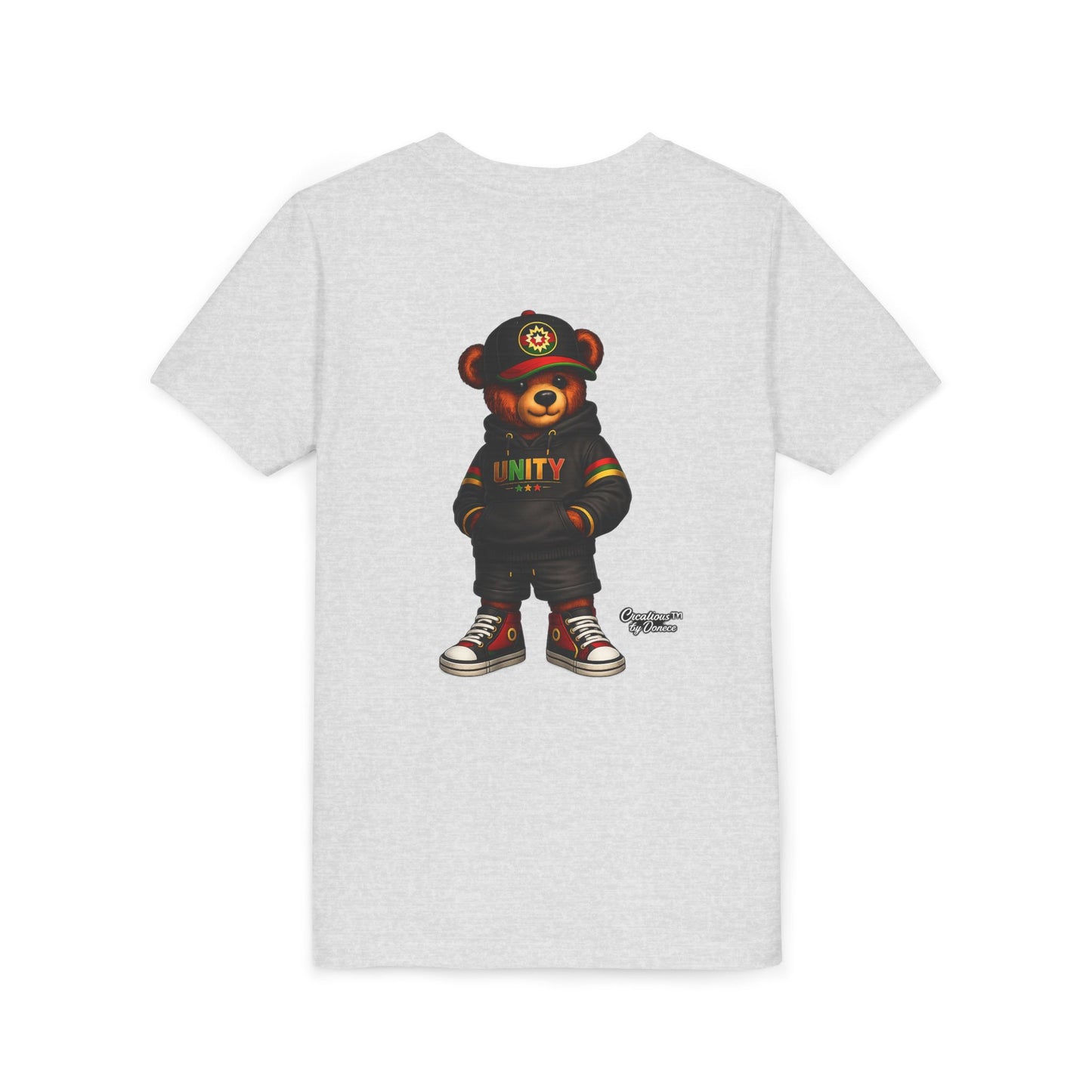 Youth T‑Shirt — Cool Bear Graphic Tee with 'UNITY' Hoodie Design