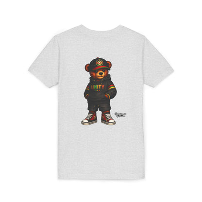 Youth T‑Shirt — Cool Bear Graphic Tee with 'UNITY' Hoodie Design