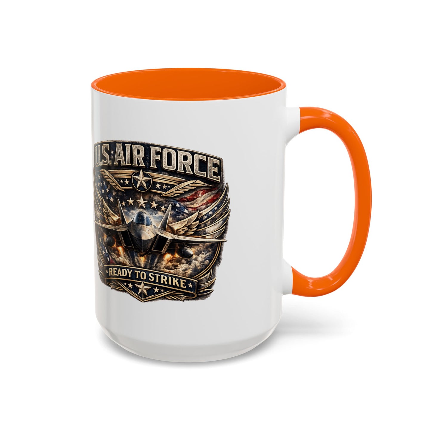 U.S. Air Force Accent Coffee Mug — "Ready to Strike" Military Aviation Gift
