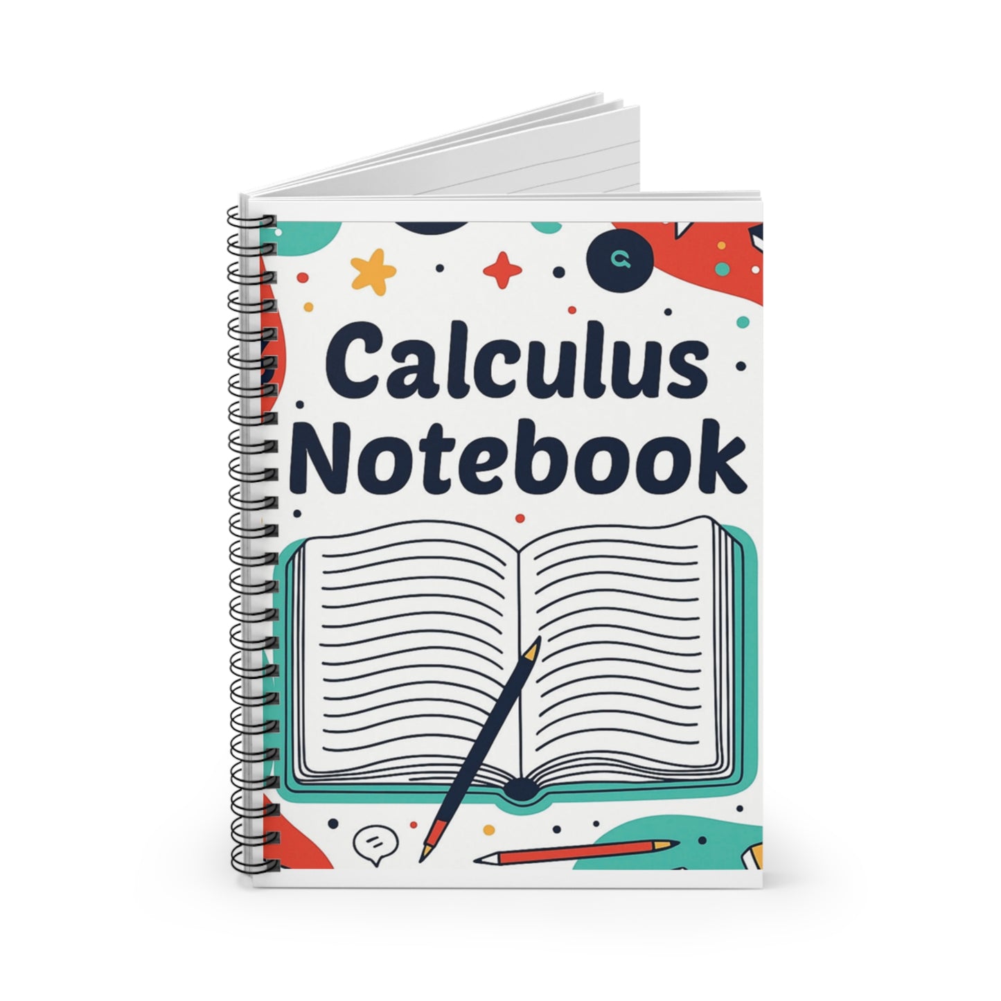 Calculus Notebook Spiral Ruled Journal — Math Student Study Notebook