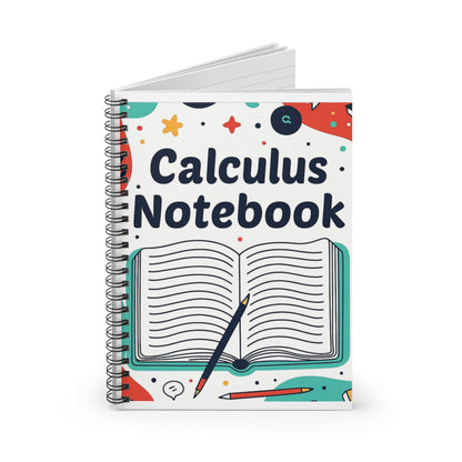 Calculus Notebook Spiral Ruled Journal — Math Student Study Notebook