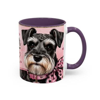 Schnauzer Coffee Mug — "Messy Beard, Big Heart" Accent Mug (11/15oz)