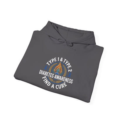 Type 1 & Type 2 Find a Cure Diabetes Awareness Hoodie