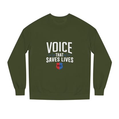 Voice That Saves Lives Sweatshirt — 911 Dispatcher Tribute Crewneck