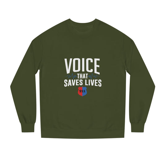 Voice That Saves Lives Sweatshirt — 911 Dispatcher Tribute Crewneck