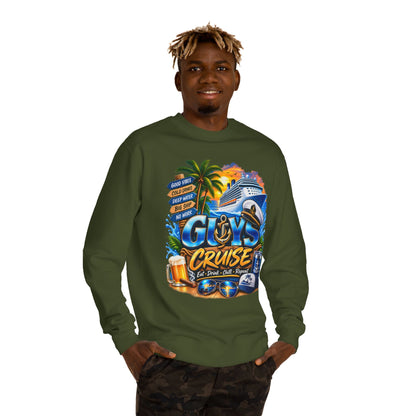 Guys Cruise Sweatshirt – Men’s Cruise Vacation Graphic Crewneck