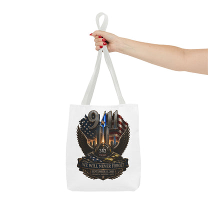 9/11 Memorial Tote Bag — "We Will Never Forget" Tribute Tote