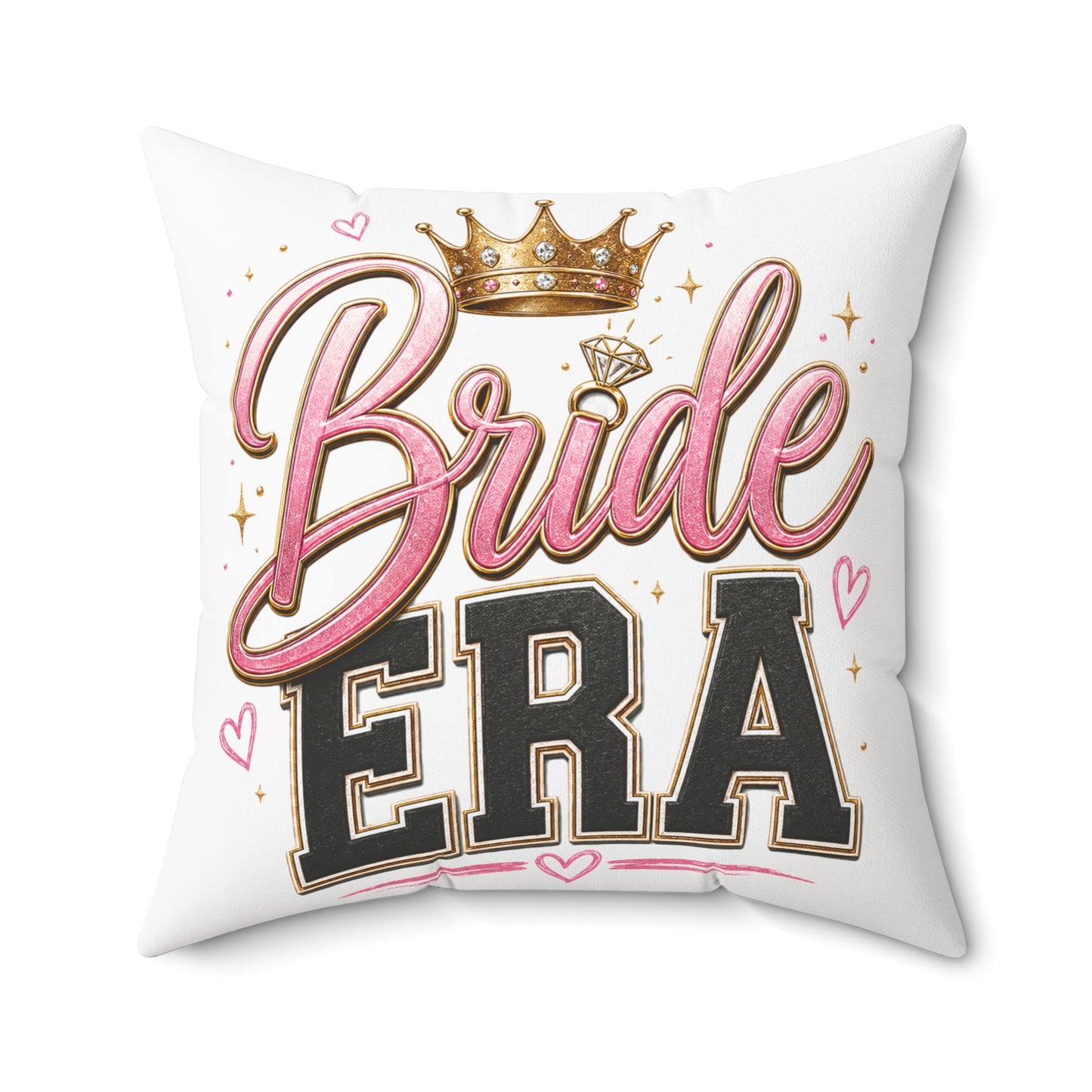 Bride Era Square Throw Pillow — Bachelorette Bridal Shower Decorative Cushion