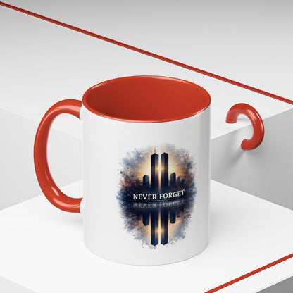 Never Forget 9/11 Memorial Accent Coffee Mug (11/15oz)