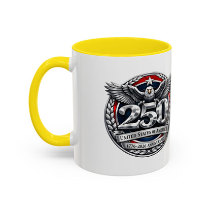 250th USA Bicentennial Eagle Coffee Mug — 1776–2026 Anniversary Accent Mug
