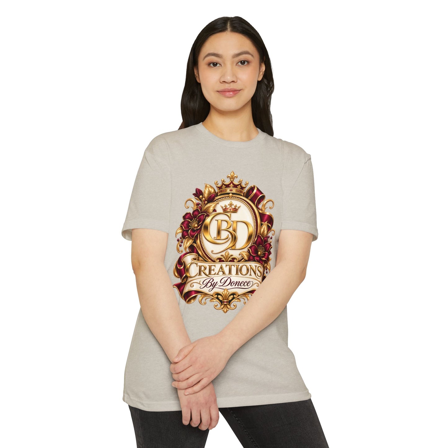T-Shirt — 'Creations By Denece' Ornate Crest Graphic Tee